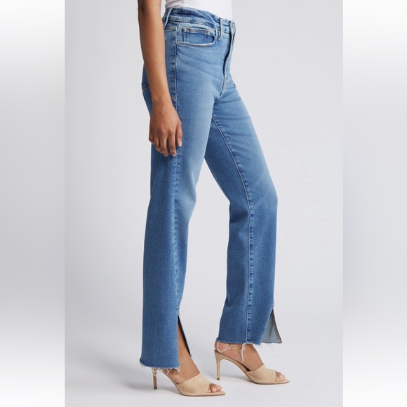 Good American Good Boy Twisted Slit Raw Hem Jeans 12/31 - Picture 3 of 9